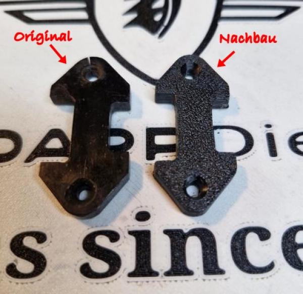 Zündapp Kabelklemme / Zugentlastung für Typ 517 / 529 / 530 mit rundem Doppel-Tachogehäuse Ersatzteilenummer: 517-16.384